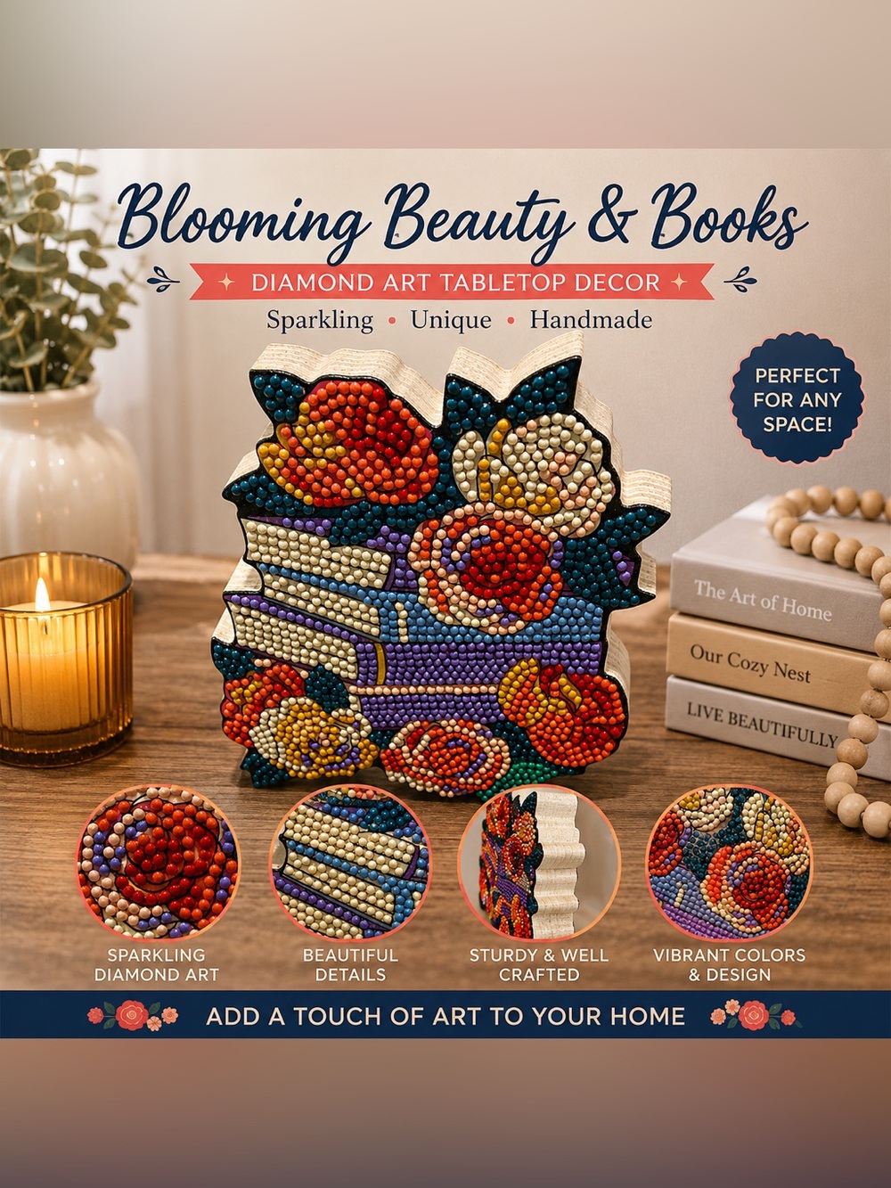 Blooming Beauty & Books Diamond Art Sealed